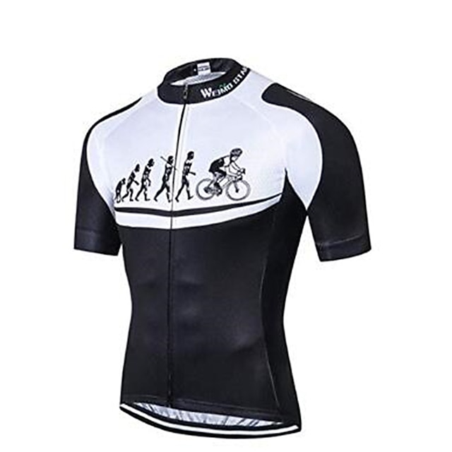 Mens Cycling Jersey Short Sleeve Breathable Summer Bike Cycling Top 