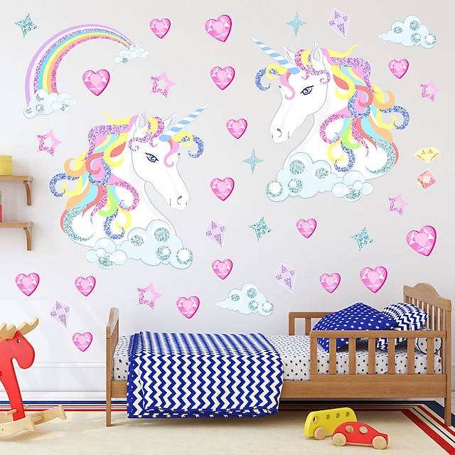  Cartoon Wall Stickers Kids Room & kindergarten, Removable PVC Home Decoration Wall Decal
