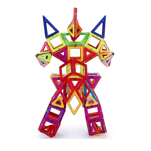  Magnetiska plattor 72 pcs geometriska mönster 3D-seriefigur Föräldra-Barninteraktion Alla Leksaker Present