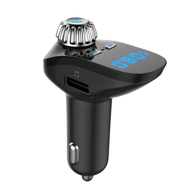 mini abs nabíječka do auta mp3 led obrazovka bluetooth handsfree fm vysílač duální usb černý přehrávač