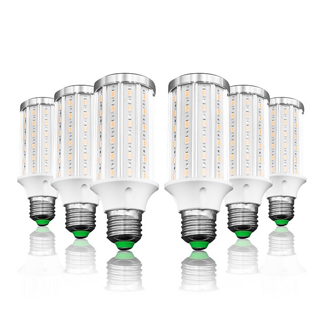  LOENDE 6pcs 20 W LED Corn Lights 2000 lm E26 / E27 T 72 LED Beads SMD 5730 Warm White White 85-265 V