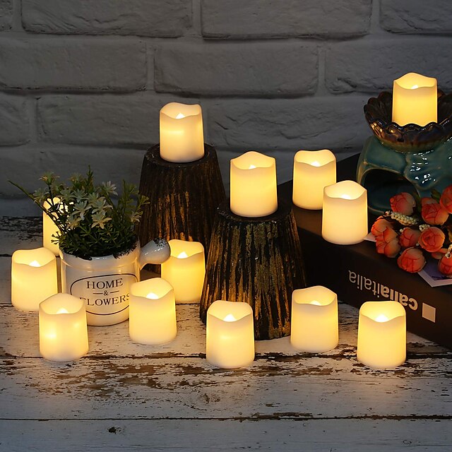  12kpl Flameless Candles Pienikokoiset LED