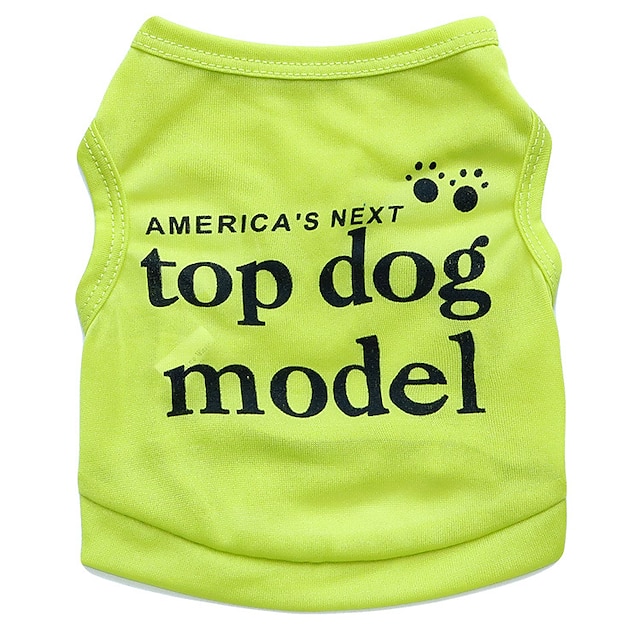 

Dog Vest Puppy Clothes Quotes Sayings Casual / Daily Simple Style Dog Clothes Puppy Clothes Dog Outfits Fuchsia Blue Pink Costume for Girl and Boy Dog Polyester XS S M L