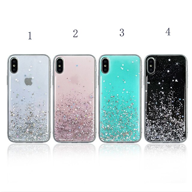  pouzdro na jablko iphone xr / iphone xs maxglitter lesk / nárazuvzdorný zadní kryt třpyt lesk měkký tpu pro iPhone 6 / iphone 6 plus / 7 / 7pius / 8 / 8pius / x / xs