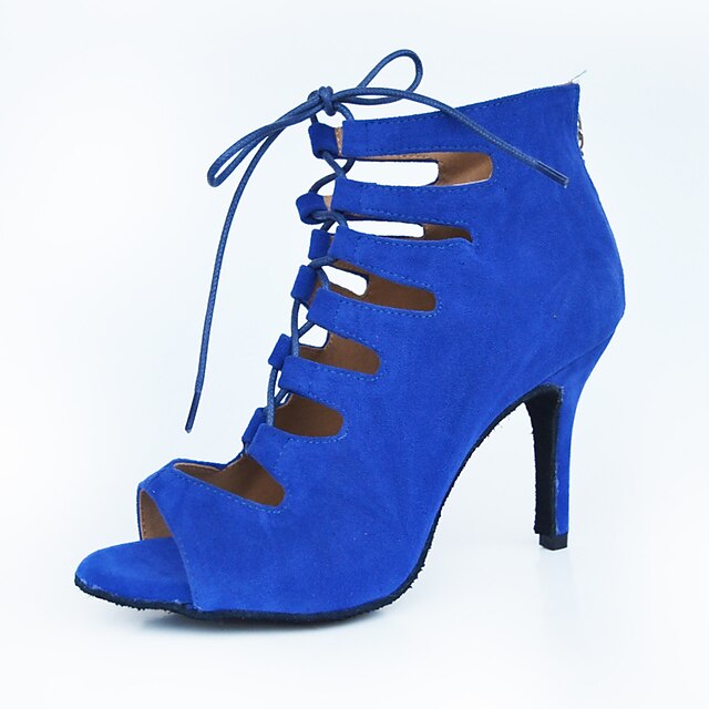  Mujer Zapatos de baile Botas de Baile Tacones Alto Corte Slim High Heel Personalizables Azul / Rendimiento