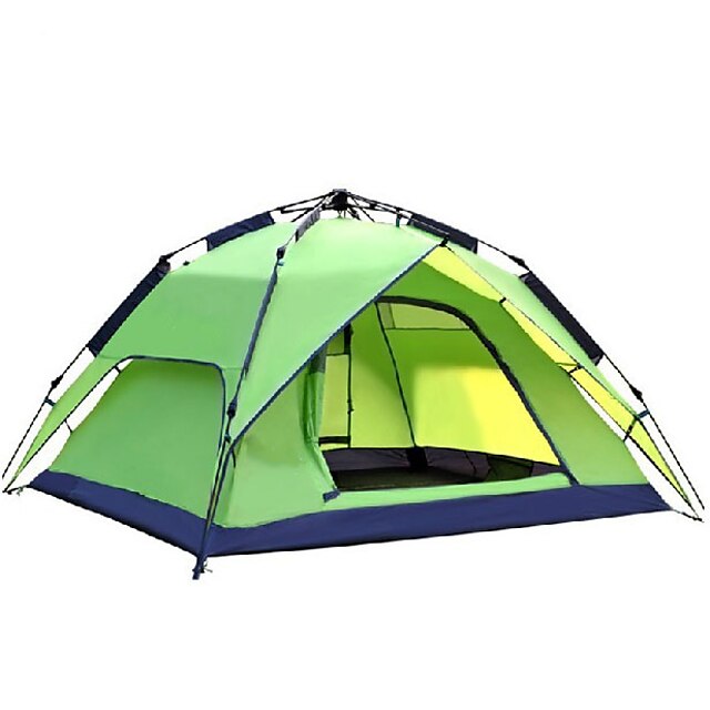  DesertFox® 3 איש Automatic Tent חיצוני עמיד למים עמיד עמידות UV שכבה כפולה קמפינג אוהל 2000-3000 mm ל מחנאות וטיולים פּוֹלִיאֶסטֶר 180*210*118 cm