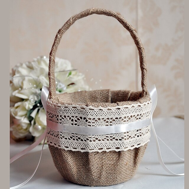  Flower Basket Linen 8 3/5
