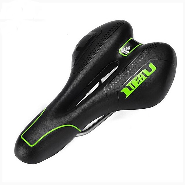  Bike Saddle / Bike Seat Extra Wide / Extra Large Breathable Comfort Hollow Design Polycarbonate PU Leather Cycling Mountain Bike MTB Recreational Cycling Fixed Gear Bike Black / Red Black / Green