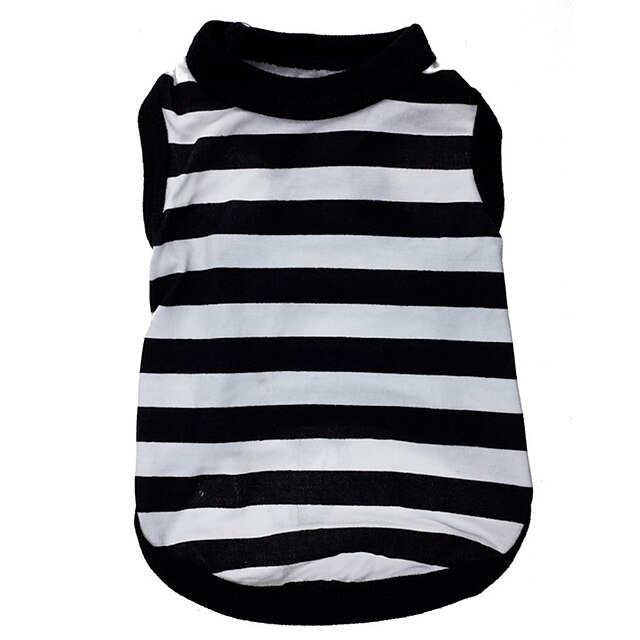  Dog Shirt / T-Shirt Vest Puppy Clothes Stripes Casual / Daily Simple Style Dog Clothes Puppy Clothes Dog Outfits Black / White Yellow Costume for Girl and Boy Dog Cotton XS S M L