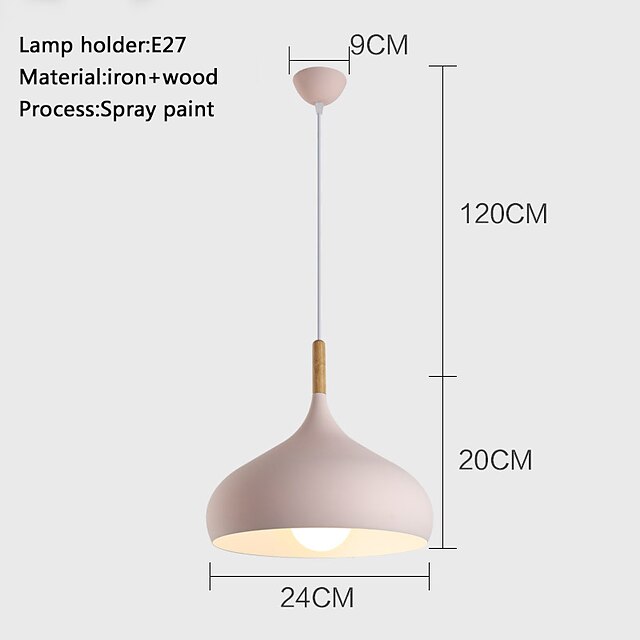 Lights & Lighting Pendant Lights | 120 cm Single Design Pendant Light Metal Cone Painted Finishes LED Modern 220-240V - PH63605