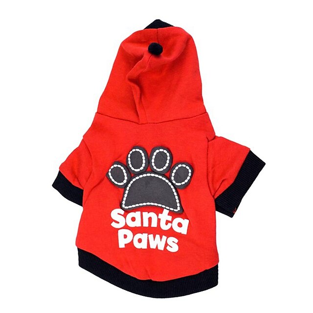  Perros Camiseta Suéteres Saco y Capucha Animal Refranes y citas Casual / Diario Estilo Simple Ropa para Perro Ropa para cachorros Trajes De Perro Negro Rojo Disfraz para perro niña y niño Algodón XS