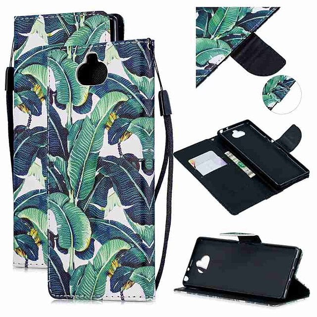  Case For SonyXperia 10 / SonyXperia XZ3 / Xperia XZ2 Compact Wallet / Card Holder / Shockproof Full Body Cases Tree PU Leather