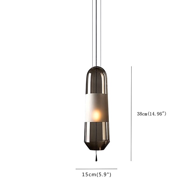 Lights & Lighting Pendant Lights | 1-Light Glass Pendant Light Modern Simple Pendant Lamp Black Nordic Simplicity Hanging Light 