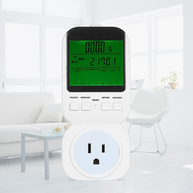 US Digital LCD Energy Meter Wattmeter Wattage Electricity Kwh Power