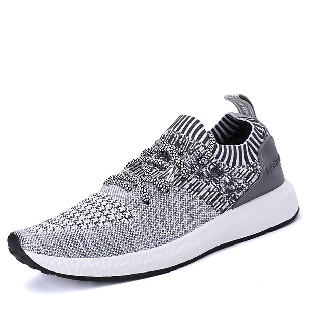  Men's Comfort Shoes Knit Spring & Summer / Fall & Winter Classic / Casual Athletic Shoes Walking Shoes Breathable Dark Grey / Light Grey / Black / Shock Absorbing