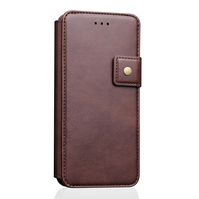  Wallet Case with Credit Card Holder iPhone XS / iPhone XR / iPhone XS Max Full Body Case Solid Colored Genuine Leather