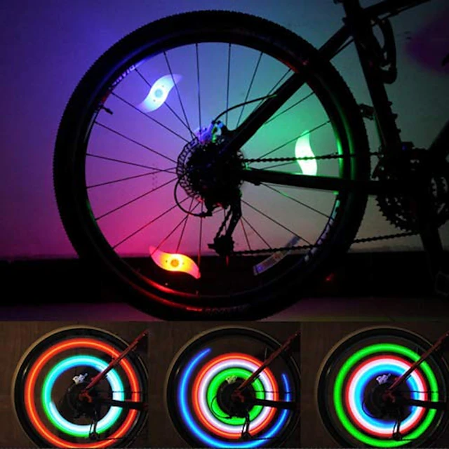 LED Bike Light Safety Light Wheel Lights Mountain Bike MTB Bicycle ...