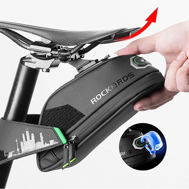 ROCKBROS 1/1.5 L Bike Saddle Bag Reflective Large Capacity Waterproof ...