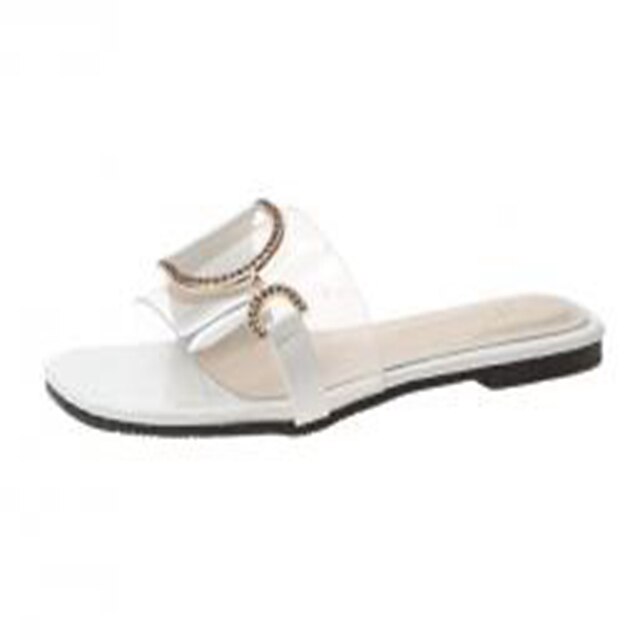  Women's Sandals Flat Heel PVC Summer White / Yellow