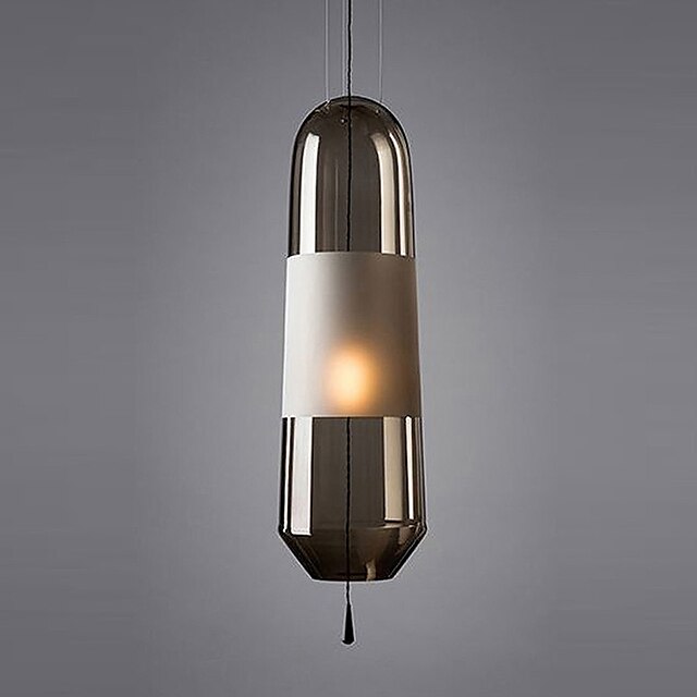 Lights & Lighting Pendant Lights | 1-Light Glass Pendant Light Modern Simple Pendant Lamp Black Nordic Simplicity Hanging Light 