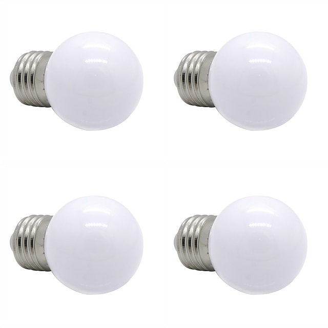  4pcs 1 w lâmpadas globo led 90-120 lm e26 / e27 g45 12 contas led smd 2835 branco quente decorativo branco branco natural 220-240 v