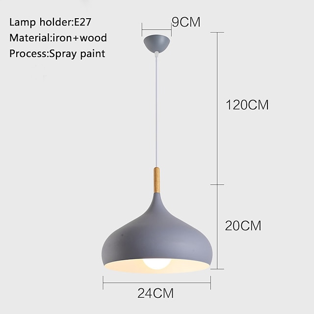 Lights & Lighting Pendant Lights | 120 cm Single Design Pendant Light Metal Cone Painted Finishes LED Modern 220-240V - PH63605