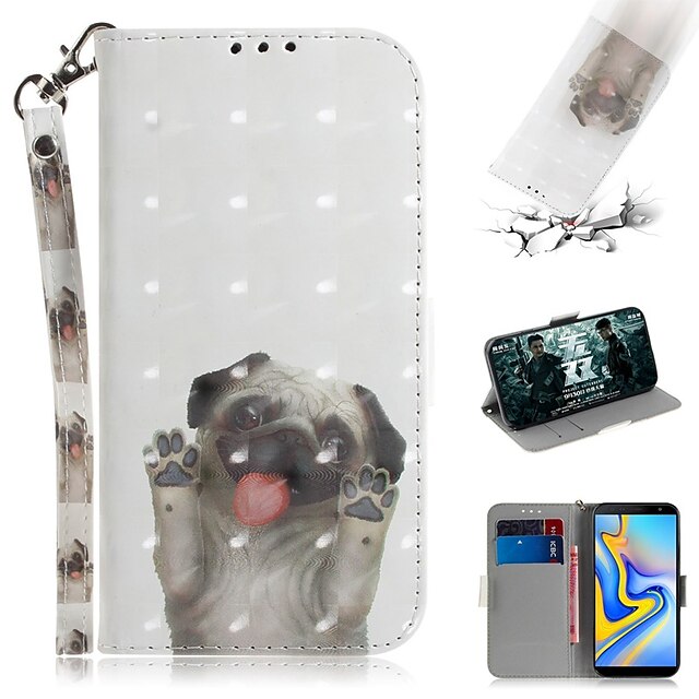  étui pour samsung galaxy m10 (2019) / m20 (2019) / m30 (2019) / porte-monnaie / porte-cartes / étui complet antichoc cuir pug pu pour galaxy j4 plus (2018) / j6 plus (2018) / j5 (2016) / j3 (2016)