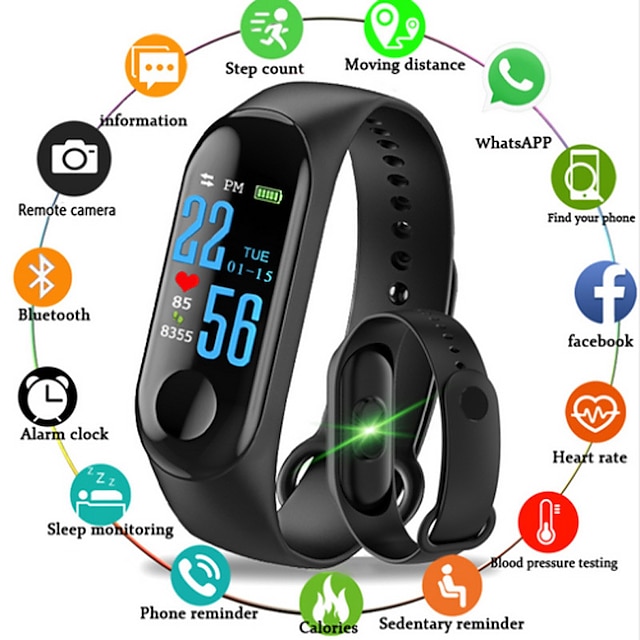  C5 Smart Watch 0.96 inch Smart Wristbands Fitness Band Bluetooth Pedometer Call Reminder Fitness Tracker Activity Tracker Sleep Tracker Compatible with IP 67 Women Men Sports