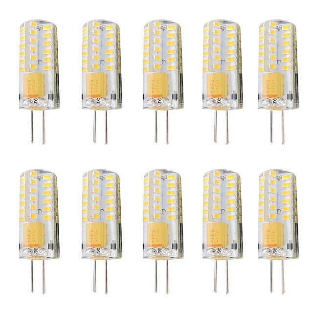 10pcs 3 W LED Bi-pin Lights 300 lm G4 T 48 LED Beads SMD 3014 Dimmable Warm White White 12-24 V 10