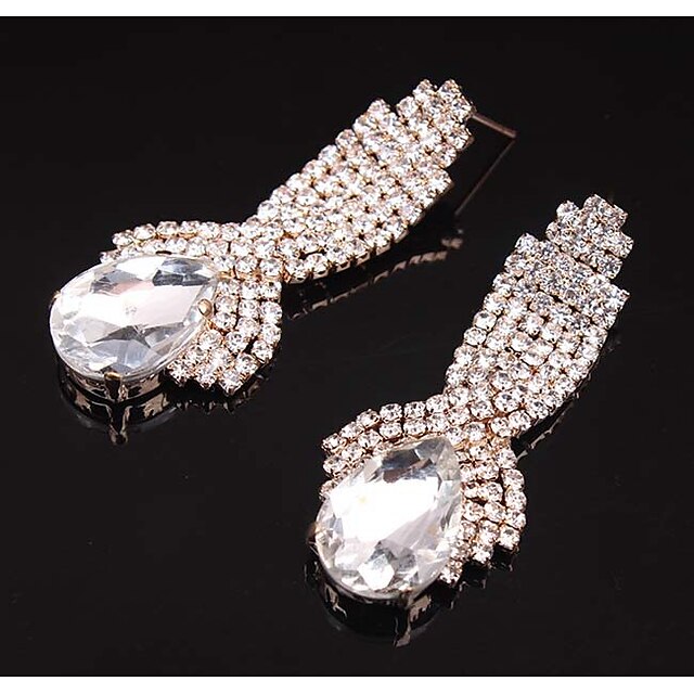 Women's AAA Cubic Zirconia Drop Earrings Pear Cut Drop Luxury Vintage ...