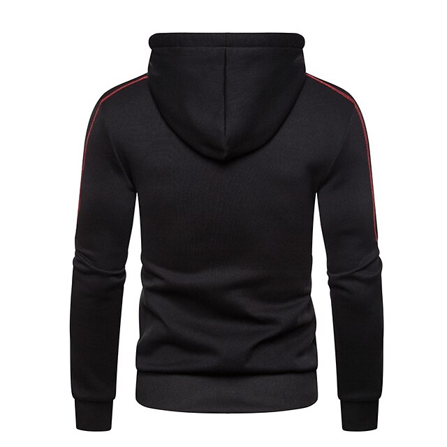 Mens Clothing Mens Hoodies & Sweatshirts | Mens Hoodie Zip Up Hoodie Solid Colored Color Block Hooded Daily Basic Casual Hoodies