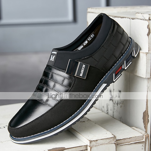  Bărbați Mocasini & Balerini Mocasini confortabili Pantofi de confort Pantofi de conducere Mărime Plus Size Afacere Casual În aer liber Zilnic Microfibre Rezistență la uzură Negru Albastru Maro Bloc