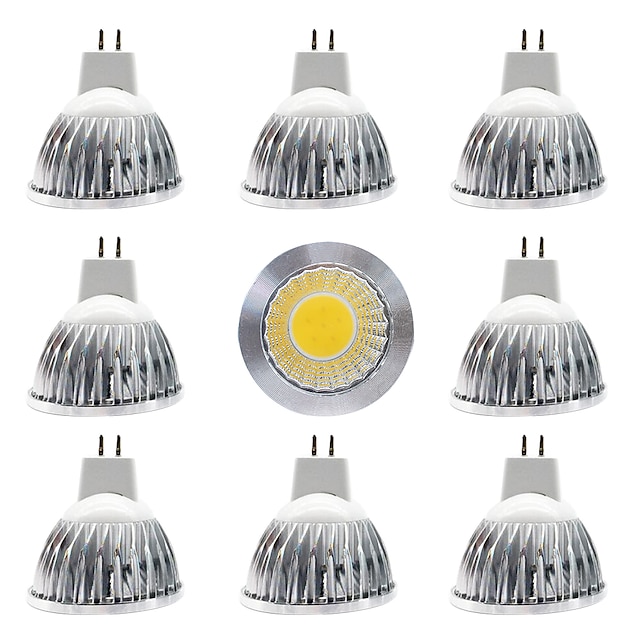  9pcs 12W LED Light Bulb Spotlight 1200lm MR16 MR16 COB Dimmable Warm White White Daylight Track Lighting (90W Halogen Equivalent)