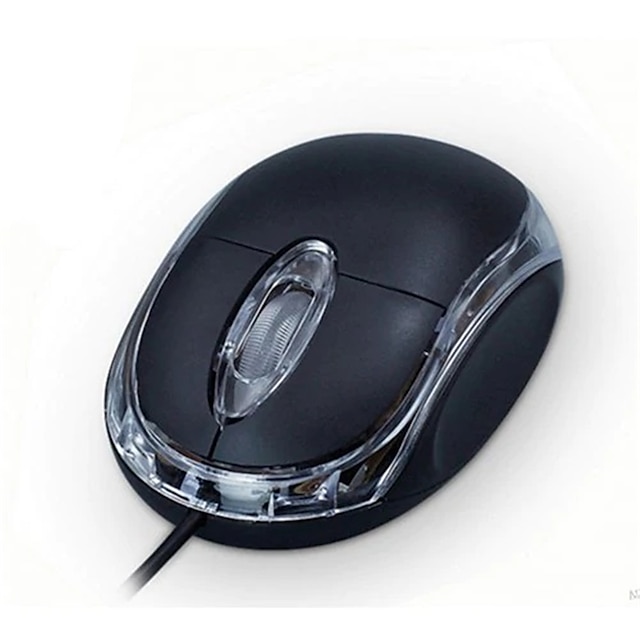  LITBest Crystal Cablu USB Optic mouse-ul de birou Blue Backlit 2 niveluri DPI reglabile Chei