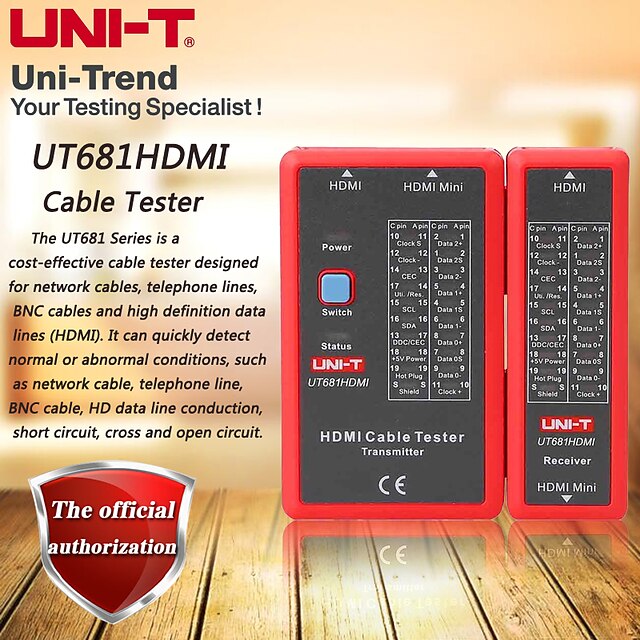  UNI-T UT681HDMI cable tester HDMI / MINI-HDMI high-definition data cable tester manual / automatic shutdown