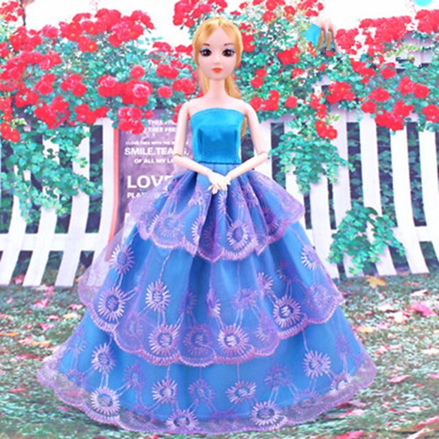  Rochie de papusa Petrecere / Seară Pentru Barbie Dantelă organza Rochie Pentru Fata lui păpușă de jucărie / Copii