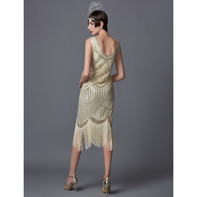 Roaring S Jaren The Great Gatsby Cocktailjurk Flapper Dress Galajurken Kerstfeestjurk The