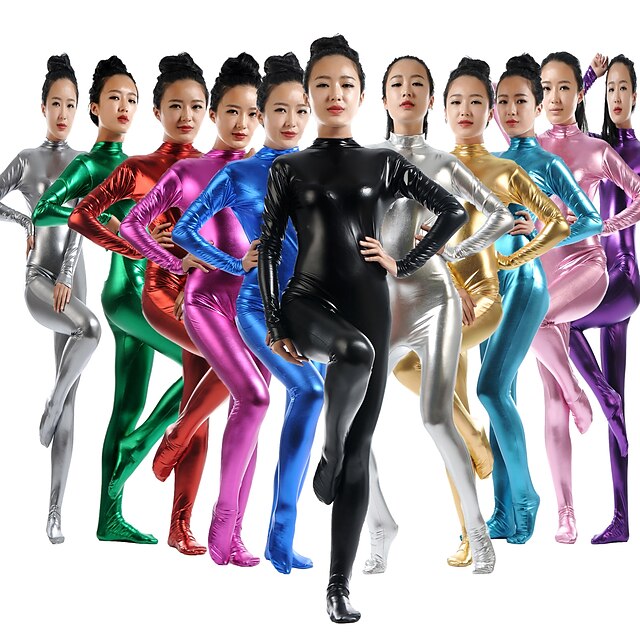  Zentai Suits Catsuit Skin Suit Ninja Adults' Spandex Latex Cosplay Costumes Sex Women's Solid Colored Halloween / Leotard / Onesie