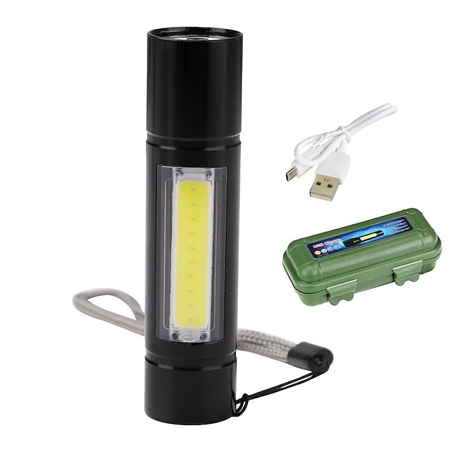  W840 LED Flashlights / Torch Handheld Flashlights / Torch Flashlight Body 2300 lm LED LED 1 Emitters 3 Mode with Battery and USB Cable Portable Cool Windproof Easy Carrying Wearproof Camping / Hiking