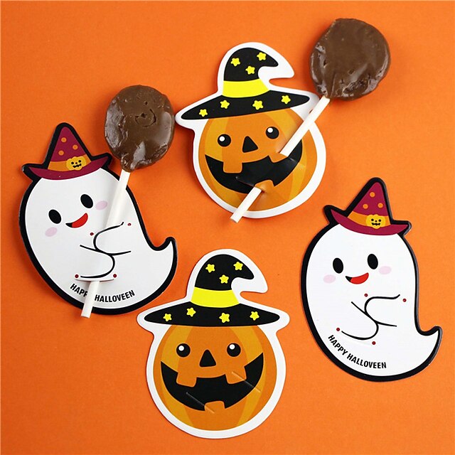  50pcs Halloween Paper Sugar Card Festive Party Decorations Package Halloween Supplies
