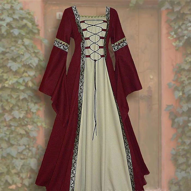 Medieval Renaissance Cocktail Dress Vintage Dress Prom Dress Viking ...