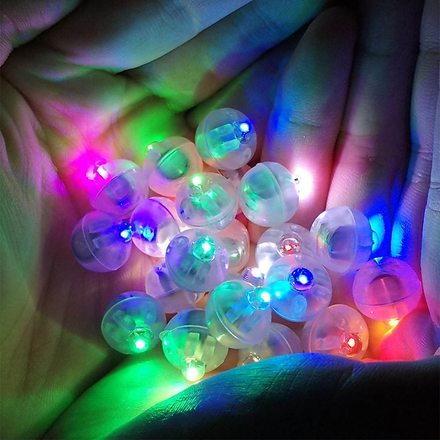  12Pcs Round Ball LED Balloon Lights Mini Flash Luminous Lamps for Lantern Bar Christmas Wedding Party Decoration Lights