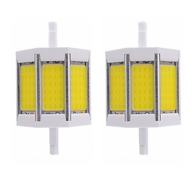  2pcs 10 W Röhrenlampen 1000 lm R7S T 1 LED-Perlen COB Neues Design Warmes Weiß Weiß 85-265 V