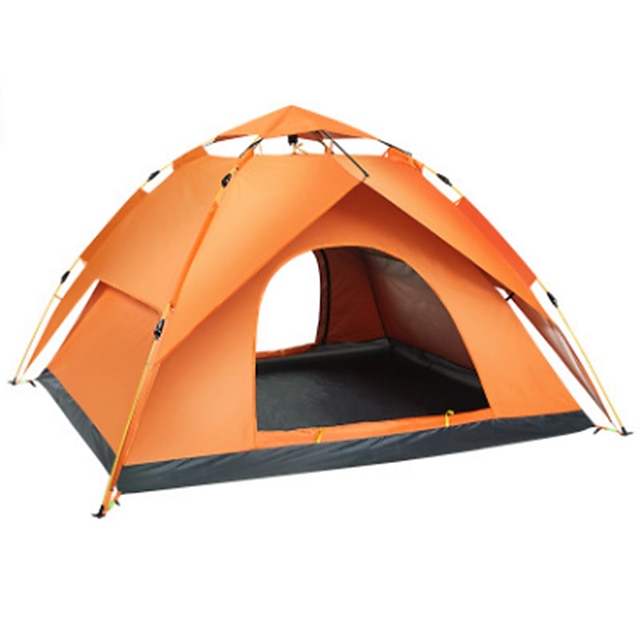  Shamocamel® 4 personnes Tente automatique Tente de camping familiale Tente Pop Up Extérieur UPF 50 Etanche Protection solaire UV Double couche Automatique Dôme Tente de camping 2000-3000 mm pour