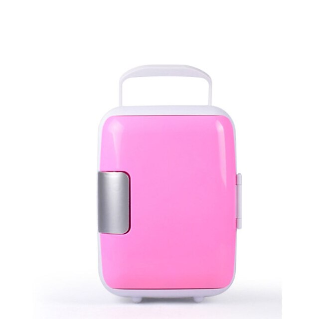  Mini Fridge Electric Cooler and Warmer 4 L Single Heat Insulated PP+ABS for Outdoor Camping / Hiking Blue Pink