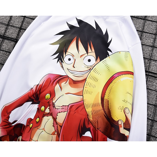 Toys & Hobbies Cosplay & Costumes | Inspired by One Piece Monkey D. Luffy Cosplay Hoodie Terylene Character Basic For Womens / M