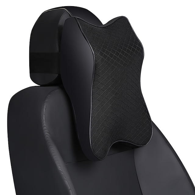  Car Seat Headrest Neck Rest Cushion Ergonomic Car Neck Pillow Durable 100% Pure Memory Foam Carseat Neck Support Comfty Car Seat Back Pillows for Neck/Back Pain Relief