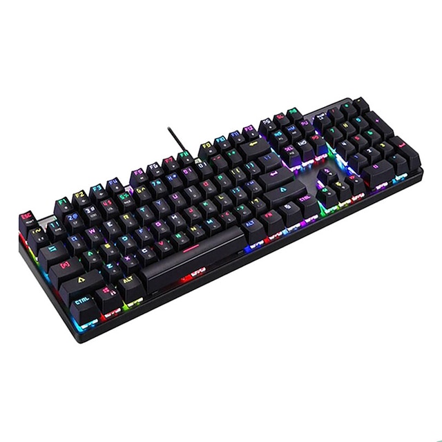  CK104 Mechanical Keyboard RGB Backlit Russian English Gaming Keyboard