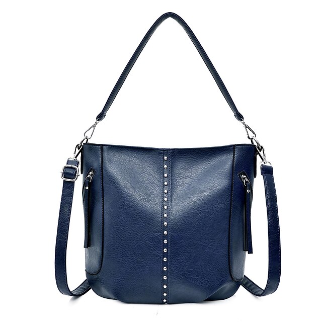  Women's Bags PU Top Handle Bag Zipper for Outdoor Black / Blue / Red / Brown / Fall & Winter