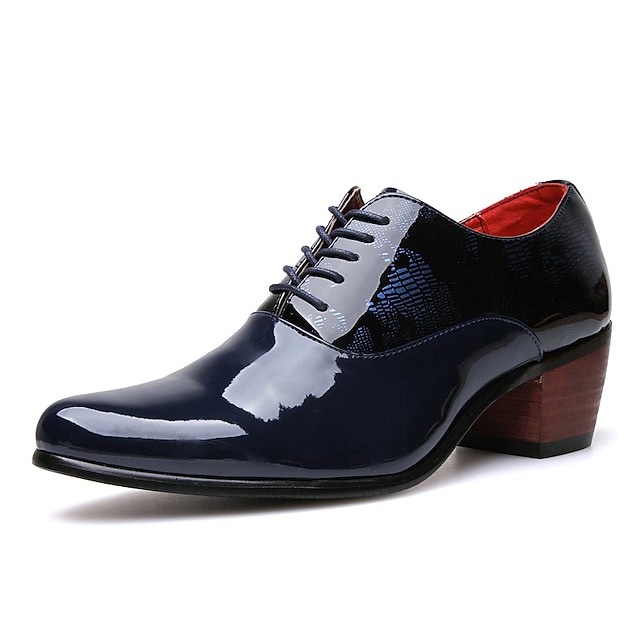  Men's Oxfords Comfort Shoes Casual Daily PU Non-slipping Black Dark Blue Fall